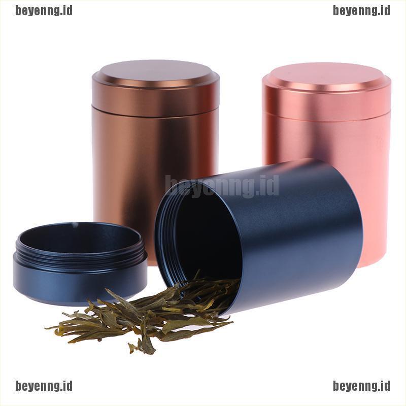 Bey 1pc Toples Penyimpanan Daun Teh Herbal Kedap Udara Bahan Aluminum