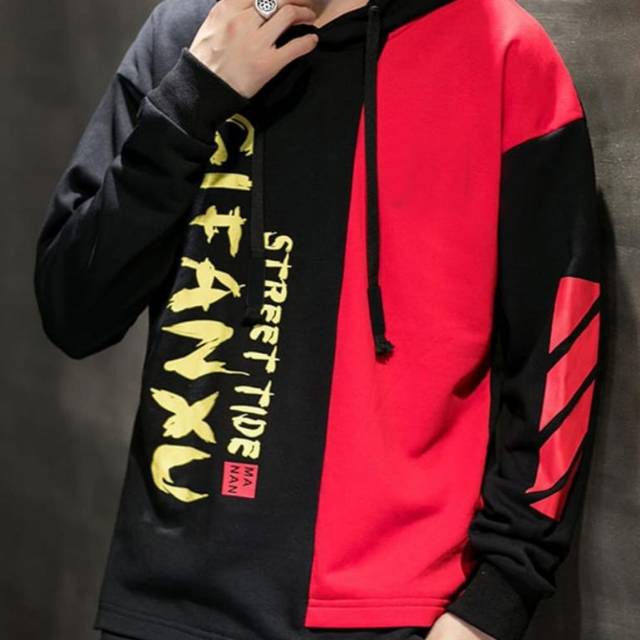 Jaket Pria Gifanxu Merah Hitam