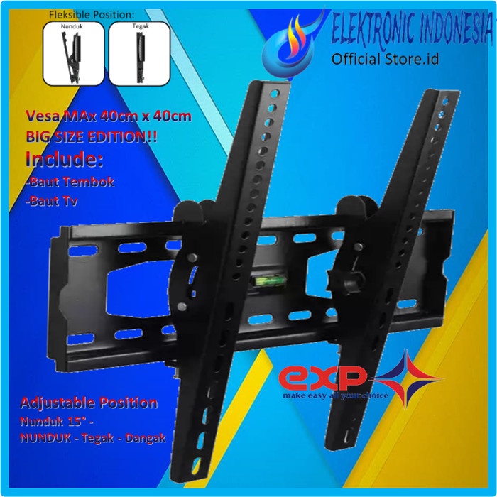 Bracket TV  PHILIPS 42&quot; s/d 55&quot; waterpass GARANSI 100% COCOK!