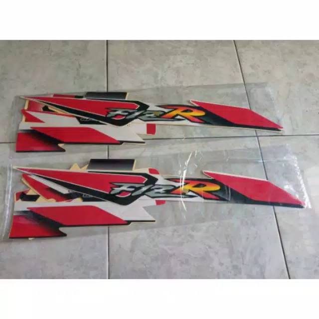 (COD) Striping sticker list les body fiz r merah putih 2001 2003