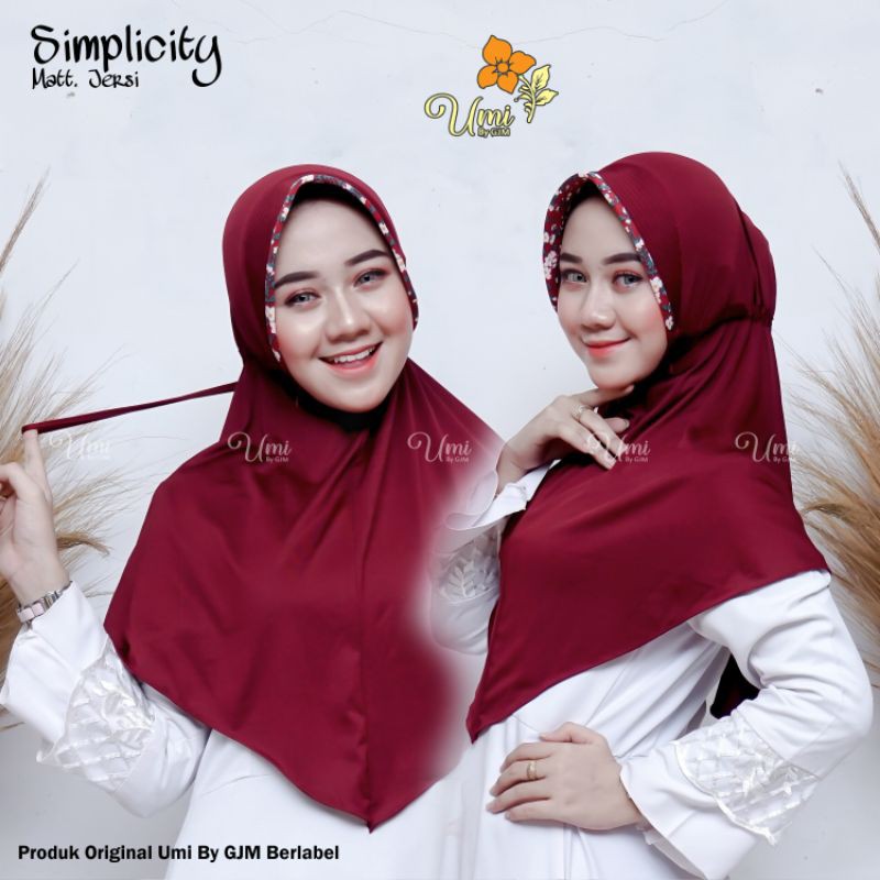 (COD) Jilbab Serut Belakang // Jilbab Serut Jokowi // Hijab Serut Simplicity // Jilbab Motif