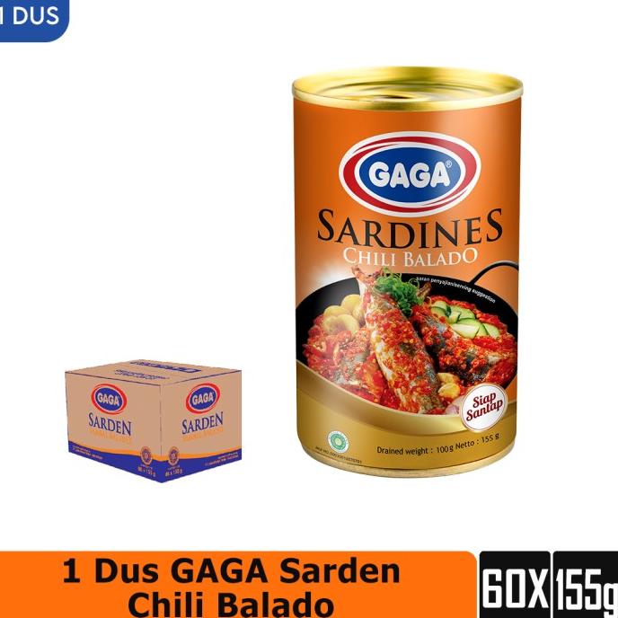

Gaga sarden Balado 155 gr (1 dus = 60 pcs) ---Termurah---