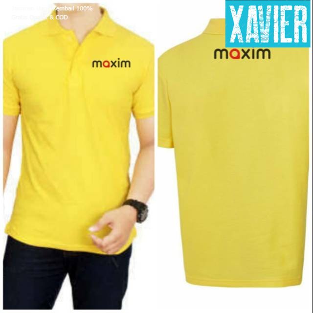 Kaos Polo Shirt Tshirt Baju Kerah Distro Maxim ojol ojek online polos custom indonesia pria wanita k