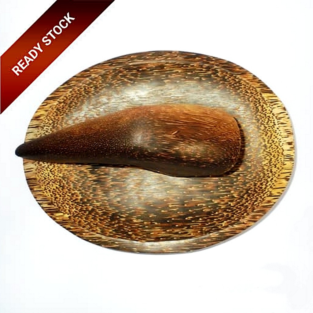 COBEK Kayu NATURAL ALAMI Panjang 23 Cm ASLI KAYU AREN FOOD GRADE Export Quality