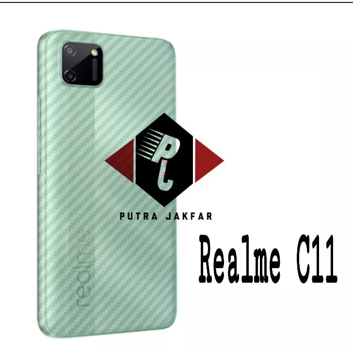 PROMO GARSKIN SKIN CARBON HYDROGEL REALME C11 ANTI GORES BELAKANG HP