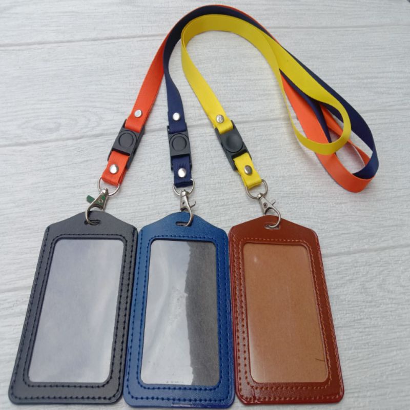 

tali lanyard gantungan id card / nametag bahan Polyester halus / gantungan tali free cashing