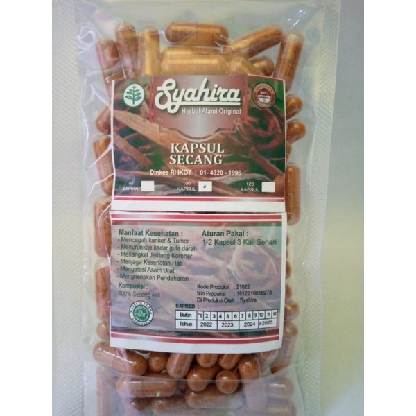 

KAPSUL HERBAL SECANG ISI 100 KAPSUL KEMASAN BOTOL