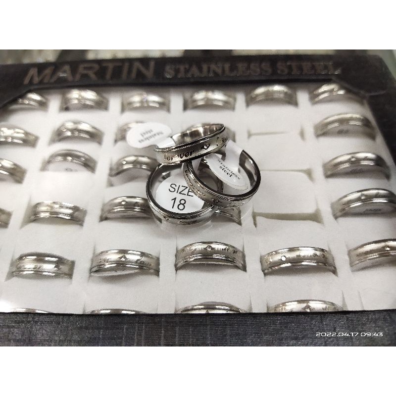 Grosir Cincin Stainless isi 36 pcs Love Mata tidak karat