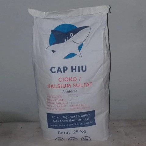 

MURAH Cioko Kalsium Sulfat Cap Hiu Food Grade