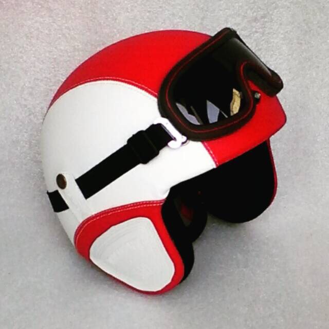 HM-1970 Helm Pororo Dewasa (Merah Putih) Murah