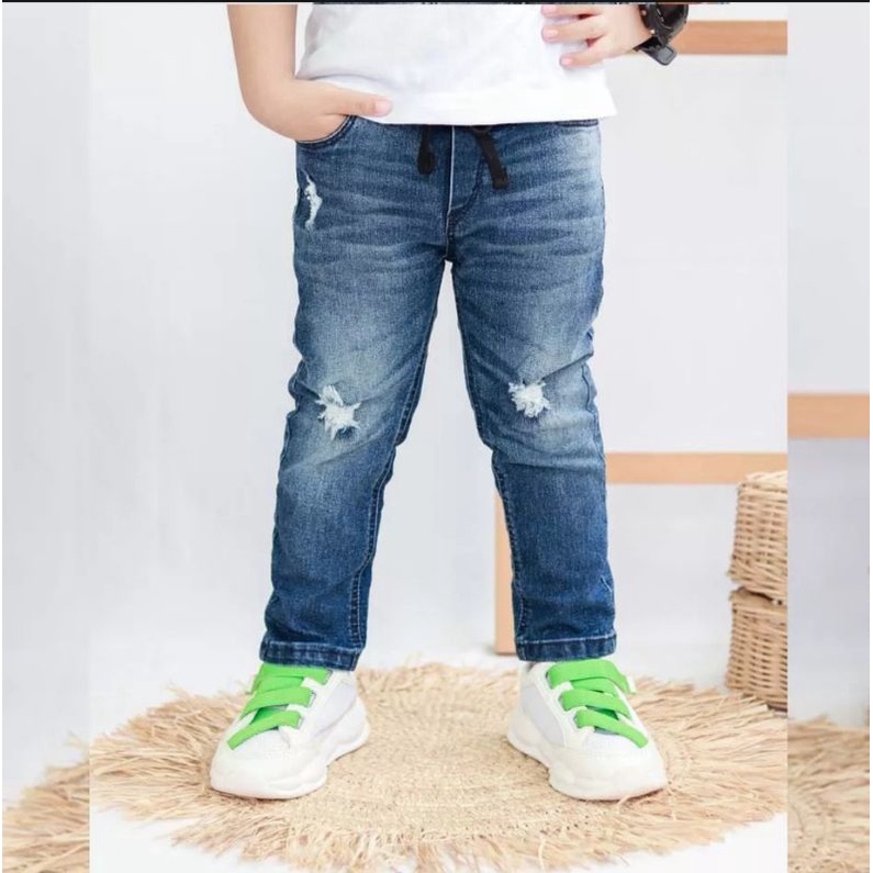 celana ripped jeans anak (ripped tembus)