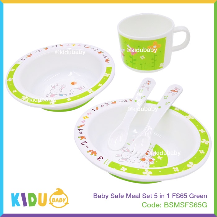 Baby Safe Meal Set 5 in 1 FS65 Perlengkapan Makan Bayi dan Anak Kidu Baby