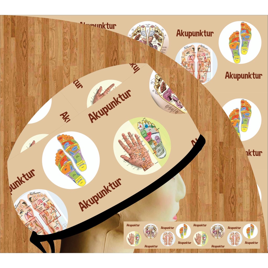 Head Cap /Topi Medis / Scrub Hat / Surgical Cap / Topi Dokter Akupuntur