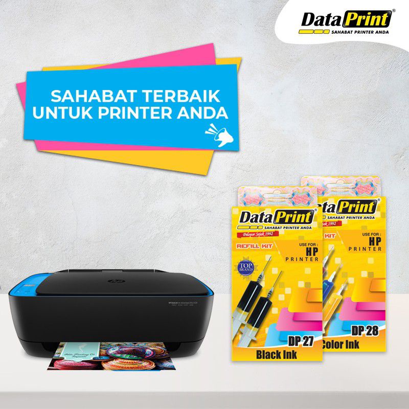 Tinta Printer HP Refill Kit Data Print Black DP-27 OR Color DP-28