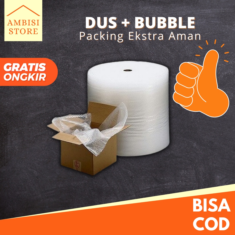 

PACKING DUS + BUBBLE Untuk Kemanan Packing Tambahan Produk Tertentu