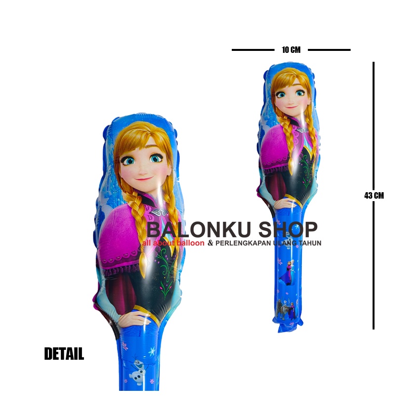 Balon Tongkat Frozen / Balon Foil Pentung / Balon Frozen