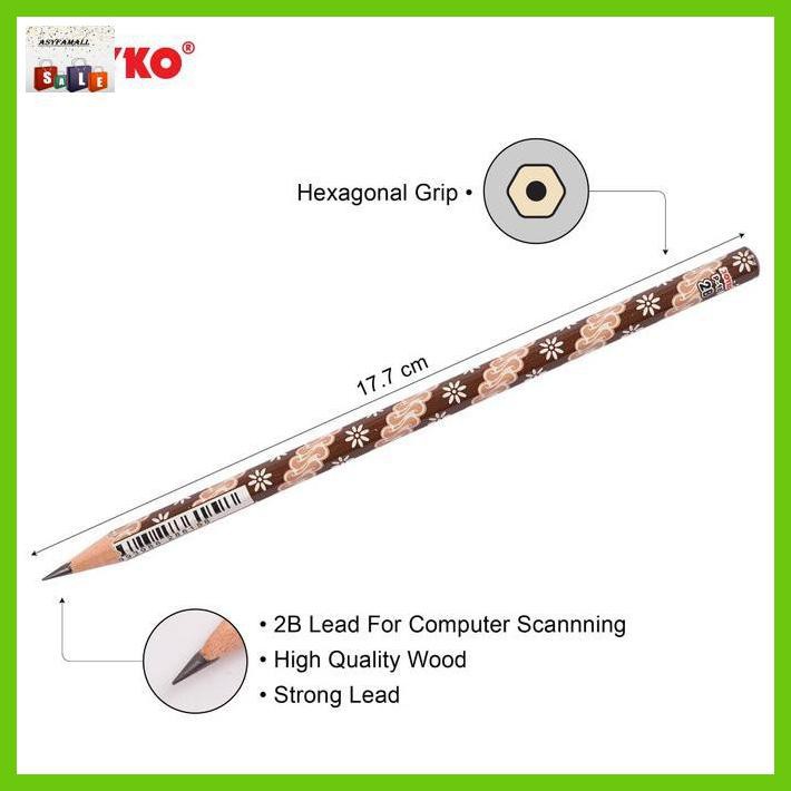 

Silutala- Pencil / Pensil Joyko P-98 / 2B / Batik / 1 Box 12 Pcs -Ori.