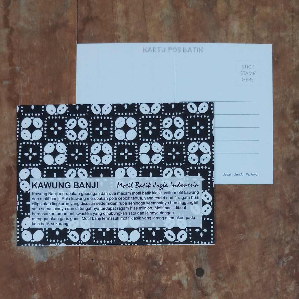 

KARTU POS BATIK POSTCARD MOTIF KAWUNG BANJI