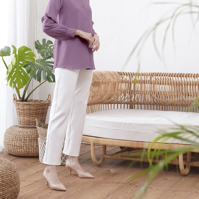 ➣ Wulfi Atasan Kemeja Kawai Shirt Lilac ❊