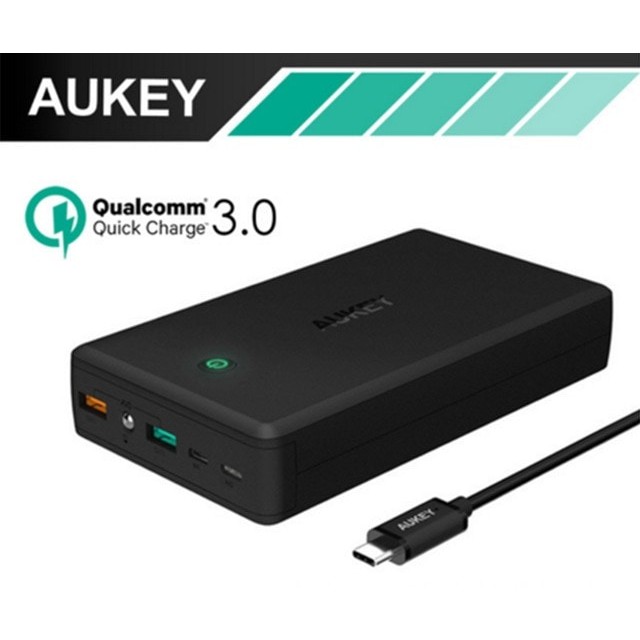 Powerbank Aukey 30000Mah Quick Charge 3.0 Qc3.0 Power Bank 30000 Mah