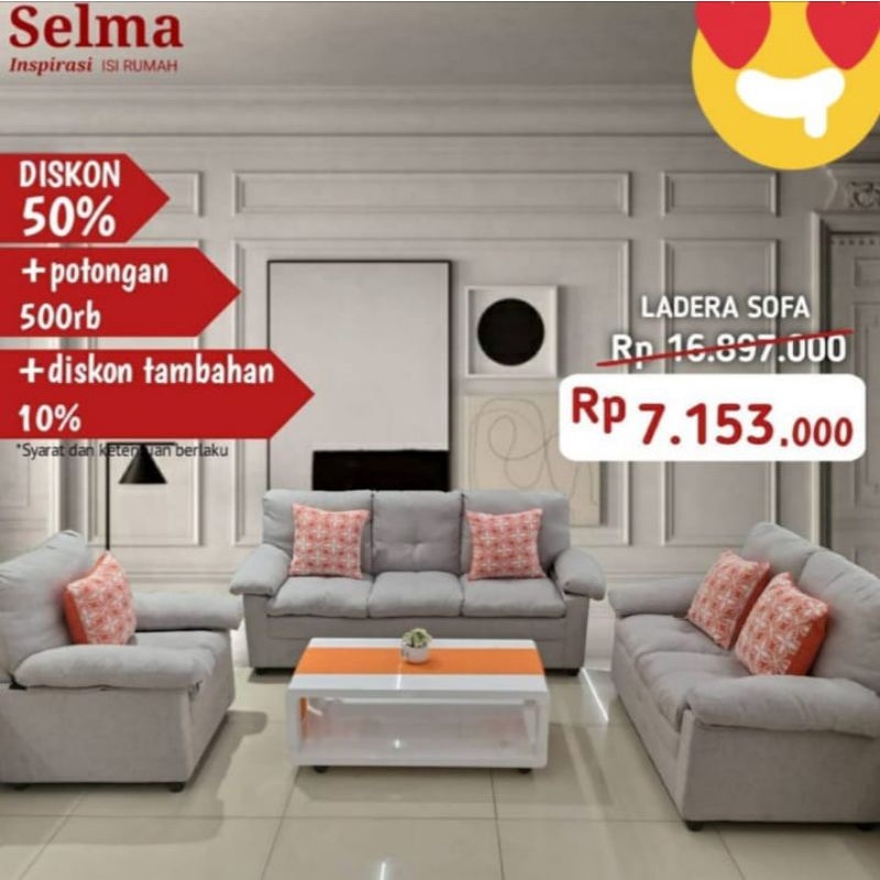 (FREE ONGKIR) LADERA SOFA SET 1+2+3