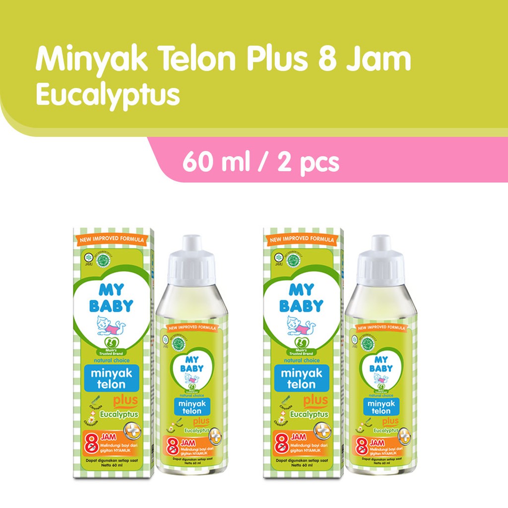 MY BABY Minyak Telon Plus [60 mL]/2pcs Minyak Bayi Anti Nyamuk 8 Jam