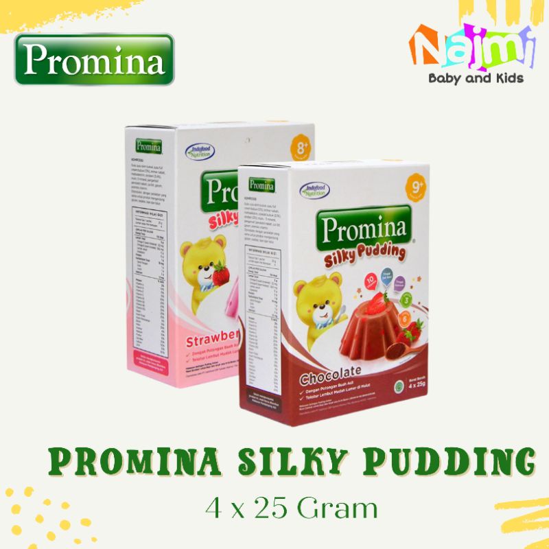 Promina Silky Puding Pudding Bayi 100gr Rasa Coklat dan Strawberry