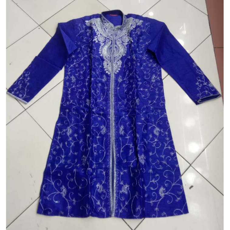 Kurta Sherwani Baju Celana Pengantin India Pria Jas Kostum Ukuran Lengkap