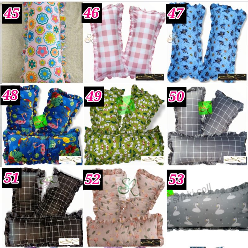 Sarung bantal cinta jumbo / besar 50x100 cm termasuk rumbai