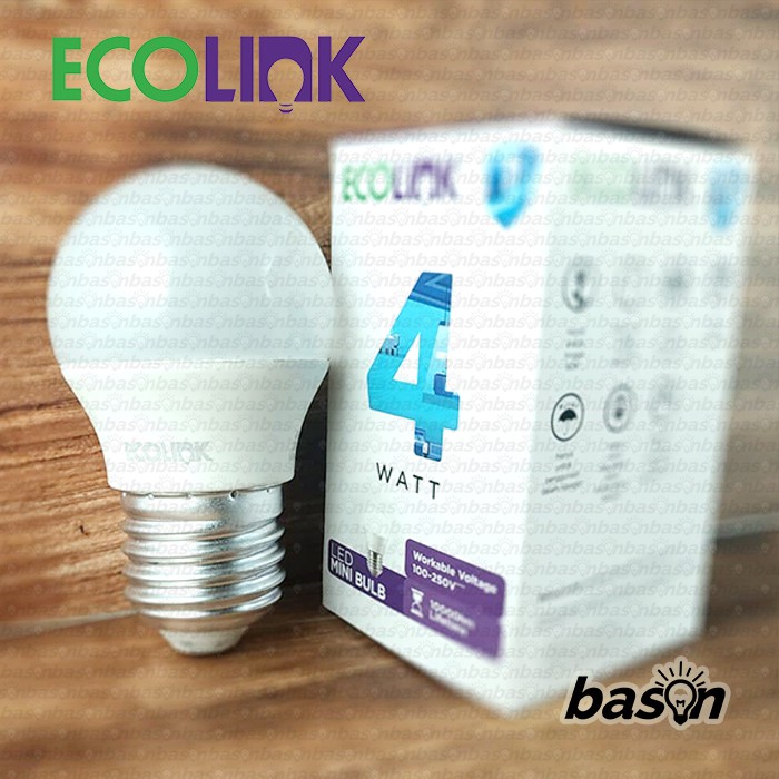 ECOLINK LED Bulb 4W P45 E27 6500K - Bohlam Lampu LED Mini