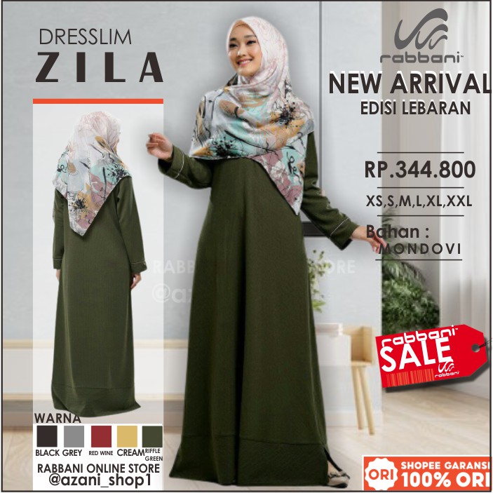 GAMIS RABBANI DRESSLIM ZILA ORI | Dress Rabani BUSUI Wanita Muslim Remaja Casual Original TerLARIS