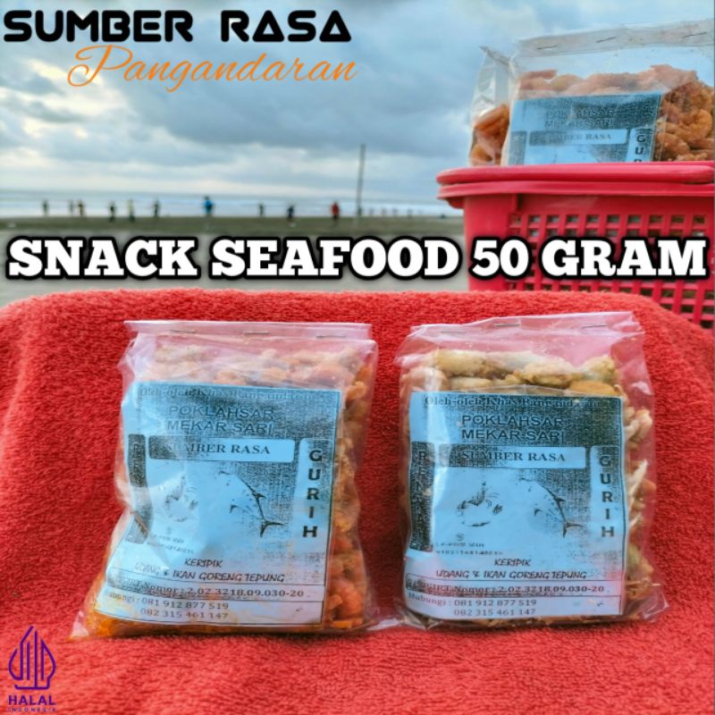 

Snack Seafood/Makanan Ringan/Kriuk Renyah/Oleh Oleh Pangandaran/Berat 50 gram