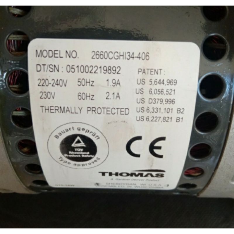 Vacum Pump Tomas 220~240V Ac Daya 400W