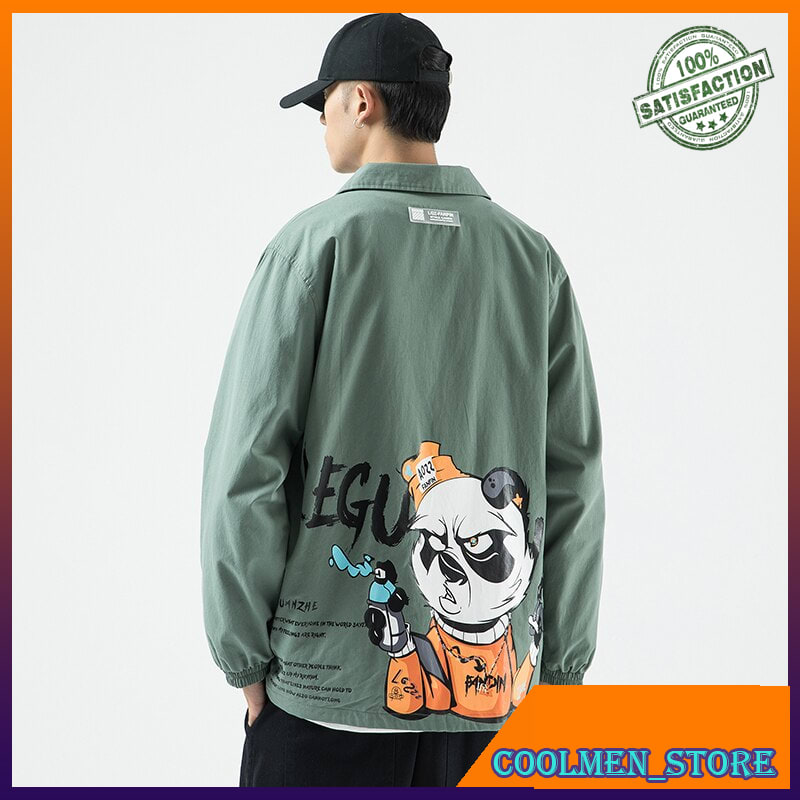 Jaket Pria Bomber Impor Eksklusif New Floral Men Jacket Japanese Street Windbreaker Bomber Jacket