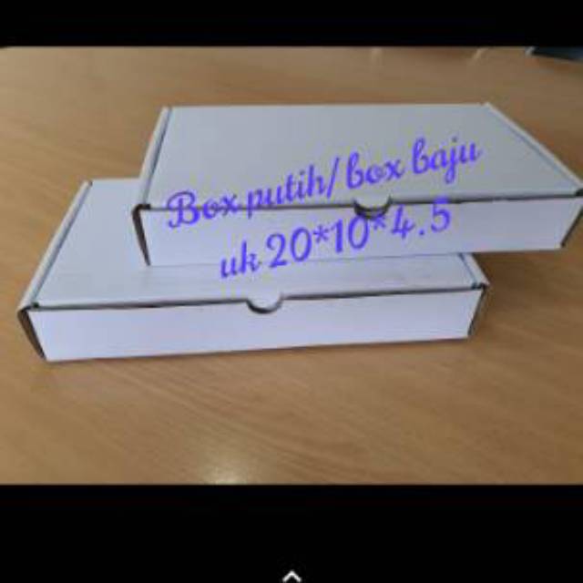 

Box putih polos ukuran 20*10*4.5