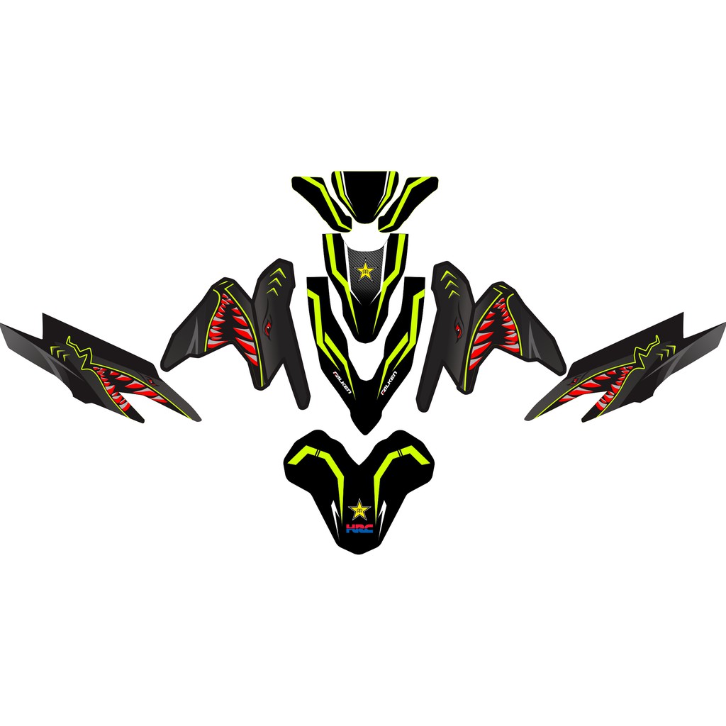 Lis Body Vario 125 150 Lama Old Hiu Hitam