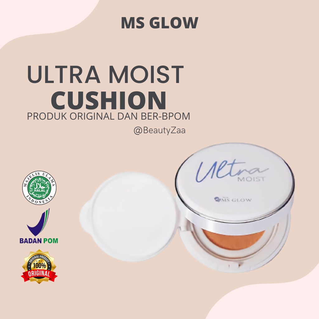 MS GLOW ULTRA MOIST CUSHION LIGHT MEDIUM / BEDAK CUSHION MS GLOW ORIGINAL