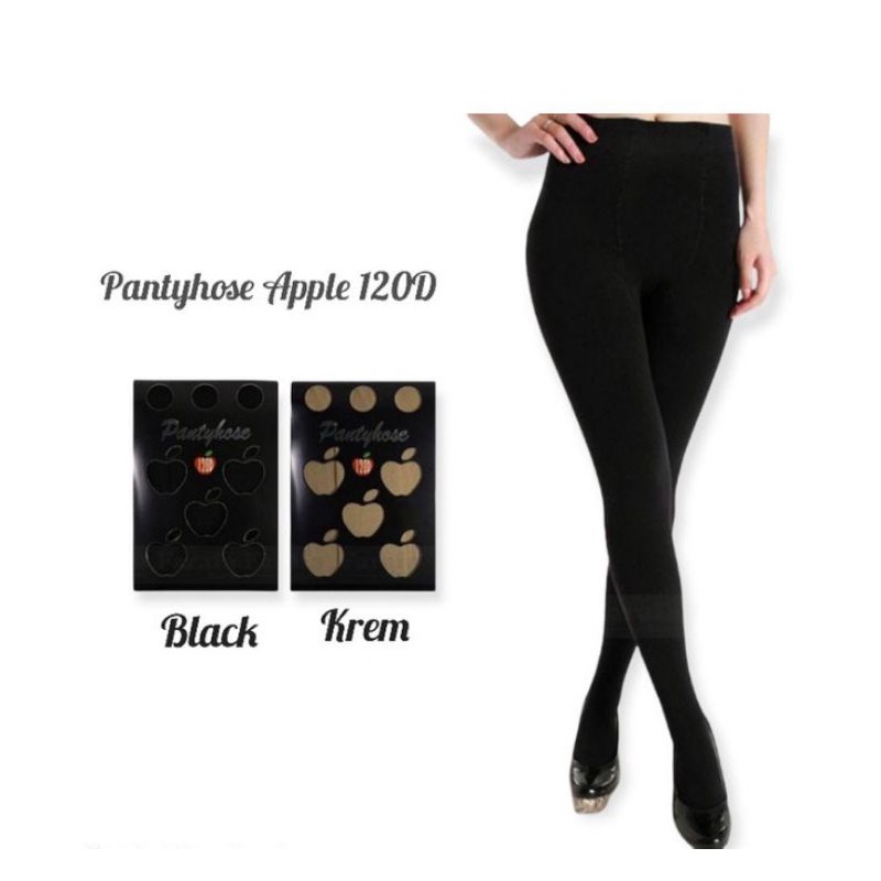 Stocking Pantyhose Celana apple 120 denier Hitam Krem Stocking Celana Panjang Tebal Stocking Wanita 