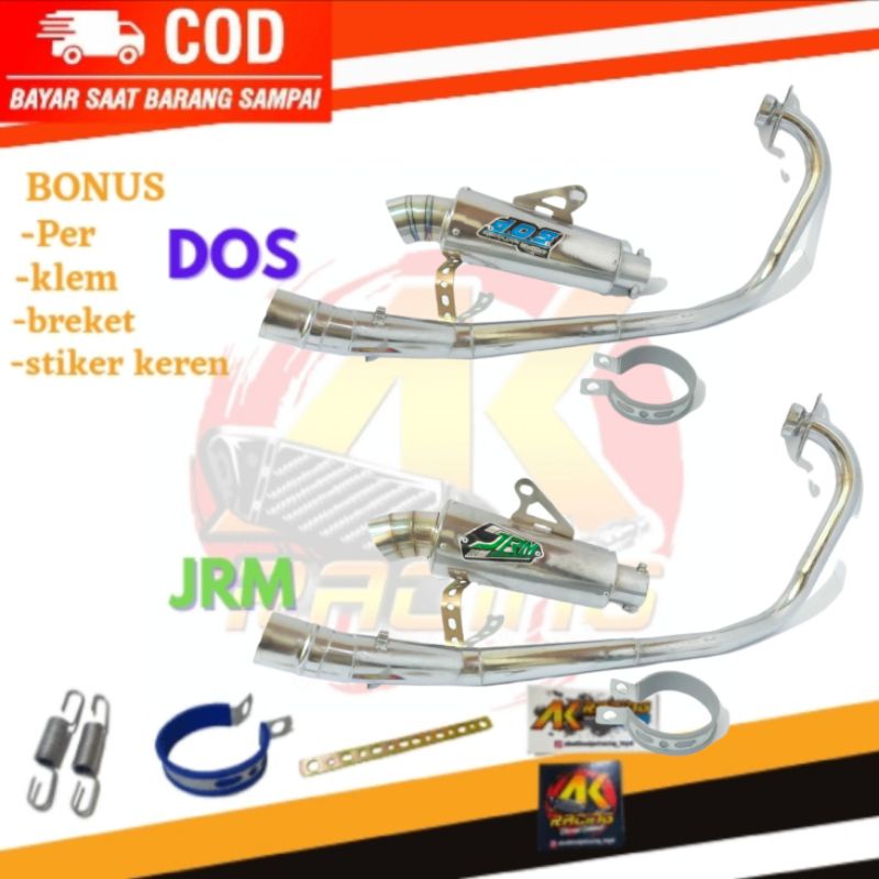 KNALPOT RACING DOS JRM KNALPOT MOTOR FU MX MX KING, FU INJEKSI