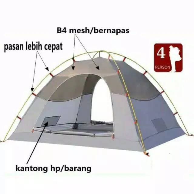 Tenda compass 4 aloy tenda camping compass ultralight tenda compas 4