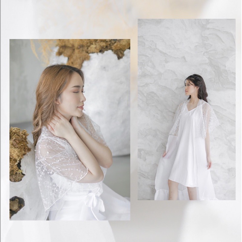 𝙏𝙪𝙩𝙪𝙡𝙡𝙚 Marrie Robe WEDDING ROBE KIMONO PENGANTIN
