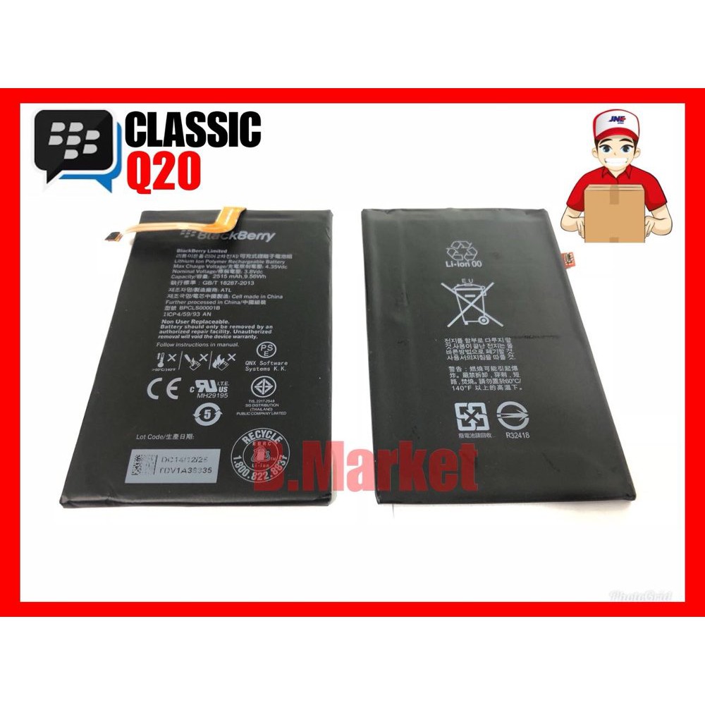 PREMIUM  BATERAI BATRE BATTERY BLACKBERRY BPCLS00001B Q20 CLASSIC ORIGINAL  BEST