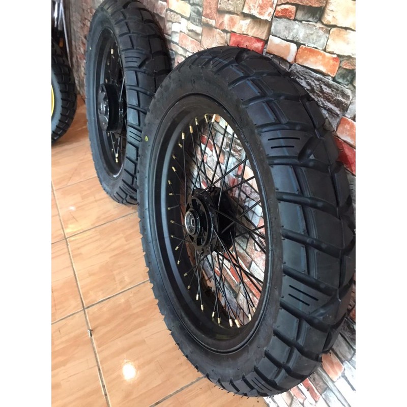 Paket BAN Japstyle | Paket velg ban Japstyle KENDA 110/80 dan 130/80 ring 17 Scorpio Verza Megapro