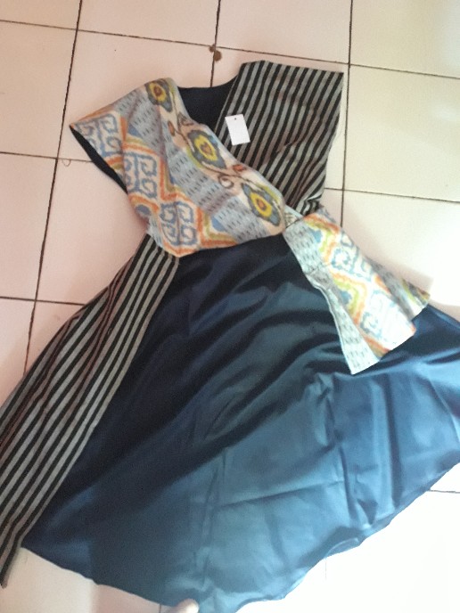 Set Couple Kemeja Mix Polos X Desty Dress +lengan Polos Panjang