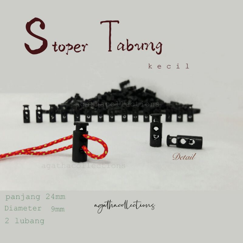 stopper tabung hitam kecil 80gr  ( +/-100bj)