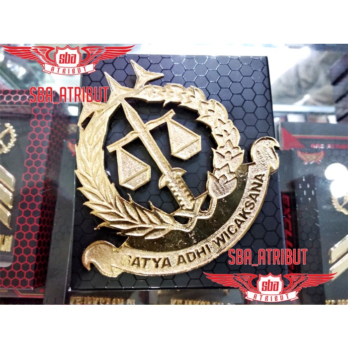 LOGO/EMBLEM KEJAKSAAN UNTUK PLAT NOMOR MOBIL - Kuning