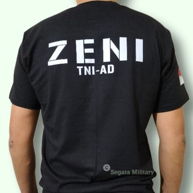 KAOS TNI ZENI AD//KAOS TNI-AD//KAOS LENGAN PENDEK COMBED 30S