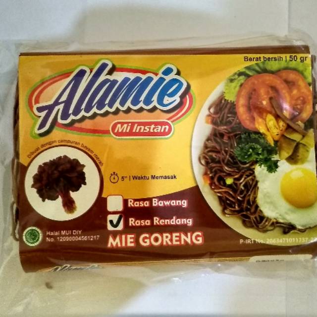 

Mie Goreng Rendang Bayam Merah Alamie Non MSG