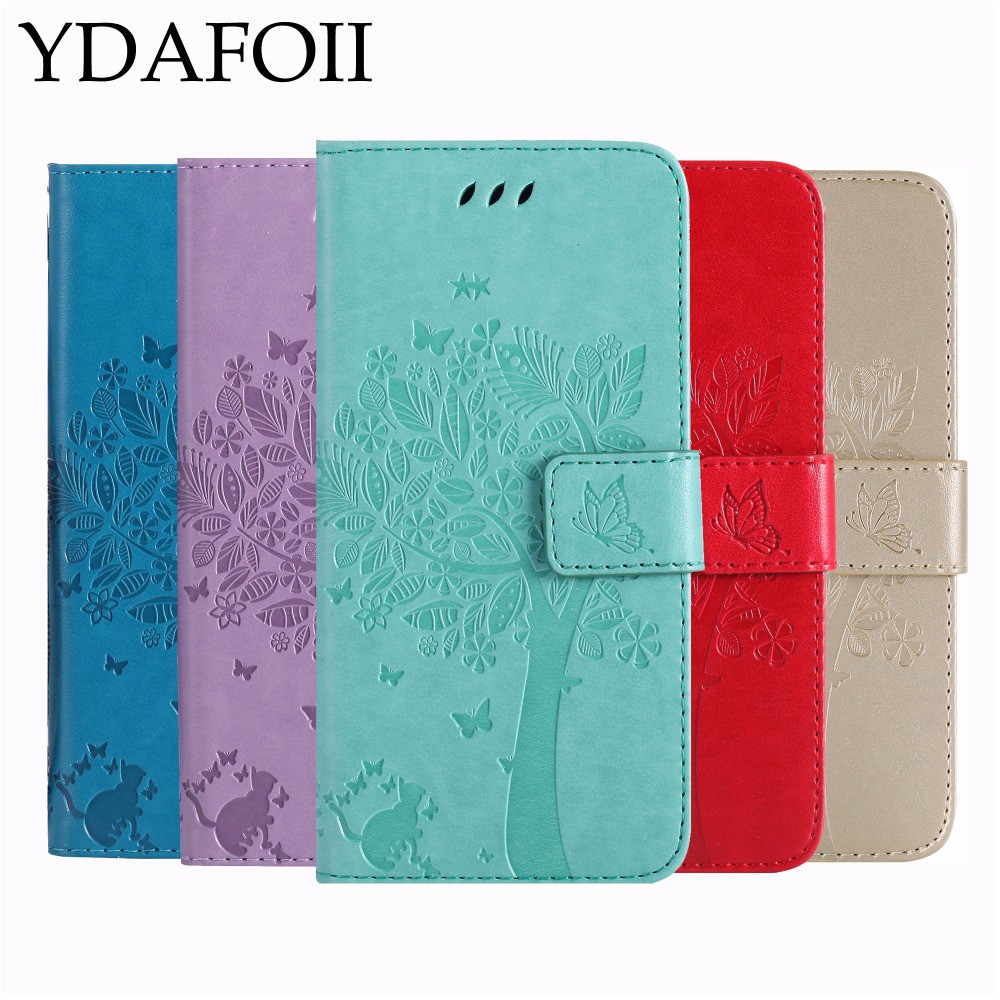 Leather Flip Phone Case For Samsung Galaxy S8 Plus S7 S6 Edge Plus S3 S4 S5 Mini i8190 i9190 Wallet