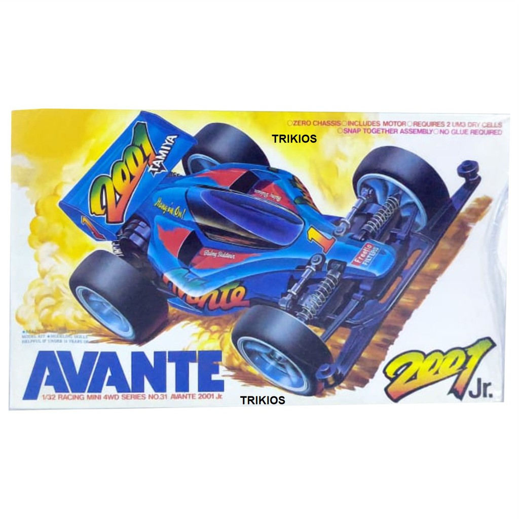 Rep. Tamiya Mini 4wd Merk Ruize Avante 2001 Zero Chassis
